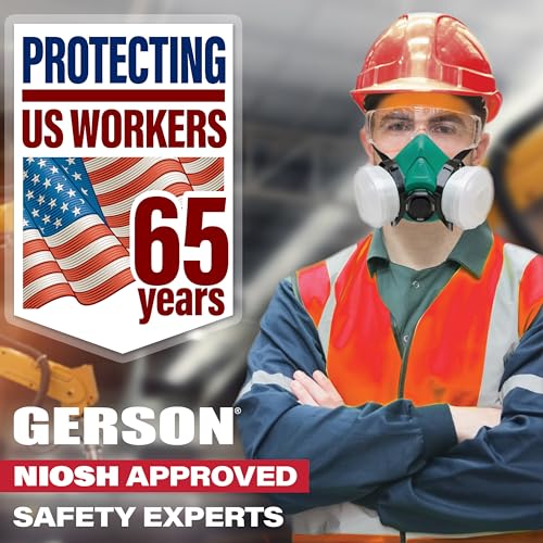 GERSON Filters for Respirator Mask - GX70 P100 Respirator Cartridges for Full or Half Masks, 2 Pack