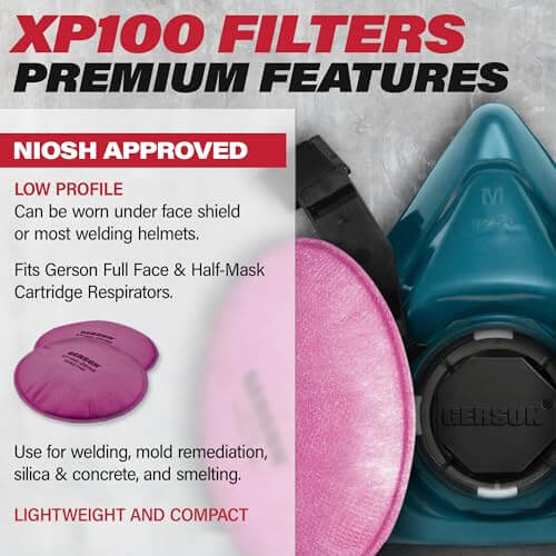 Gerson XP100 Pancake Style P100 Filter Pair