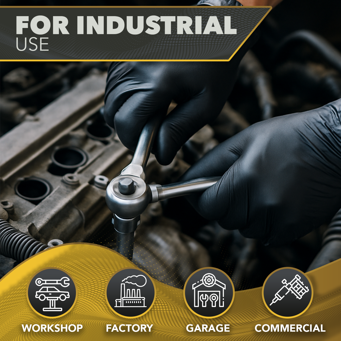 DAWG Black Nitrile Gloves, Disposable, Latex Free, Diamond Grip, Powder Free, Professional Grade