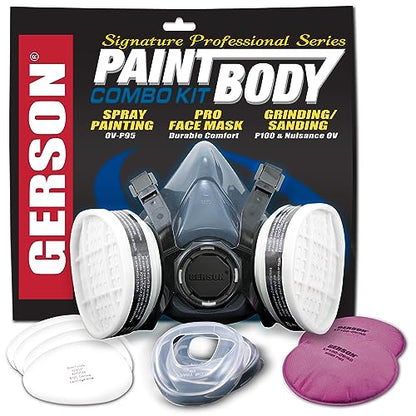 Gerson PAINT & BODY COMBO KIT With Replaceable OV/P95 cartridge and filters + P100 Filters
