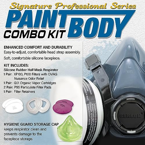 Gerson PAINT & BODY COMBO KIT With Replaceable OV/P95 cartridge and filters + P100 Filters