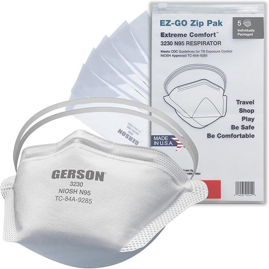 Gerson 3230 Made In USA N95 5-Pack EZ-GO