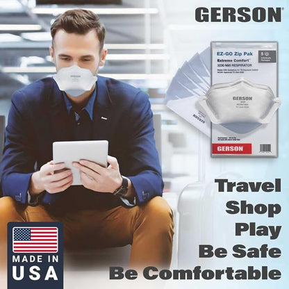 Gerson 3230 Made In USA N95 5-Pack EZ-GO